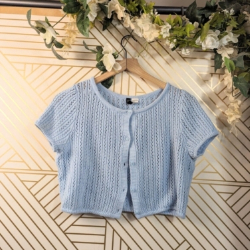 2/$20 Sky Blue Knit Crop Top